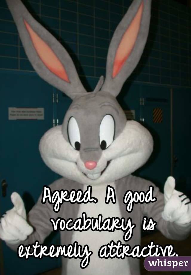 Agreed. A good vocabulary is extremely attractive. 