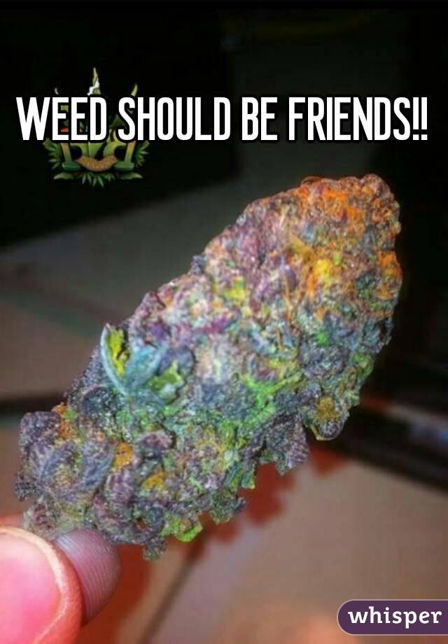 WEED SHOULD BE FRIENDS!!