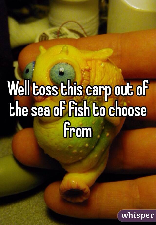 Well toss this carp out of the sea of fish to choose from