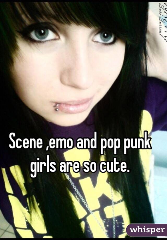 Scene ,emo and pop punk girls are so cute.