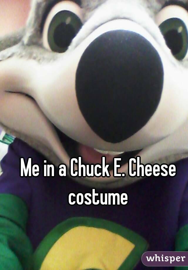 Me in a Chuck E. Cheese costume 