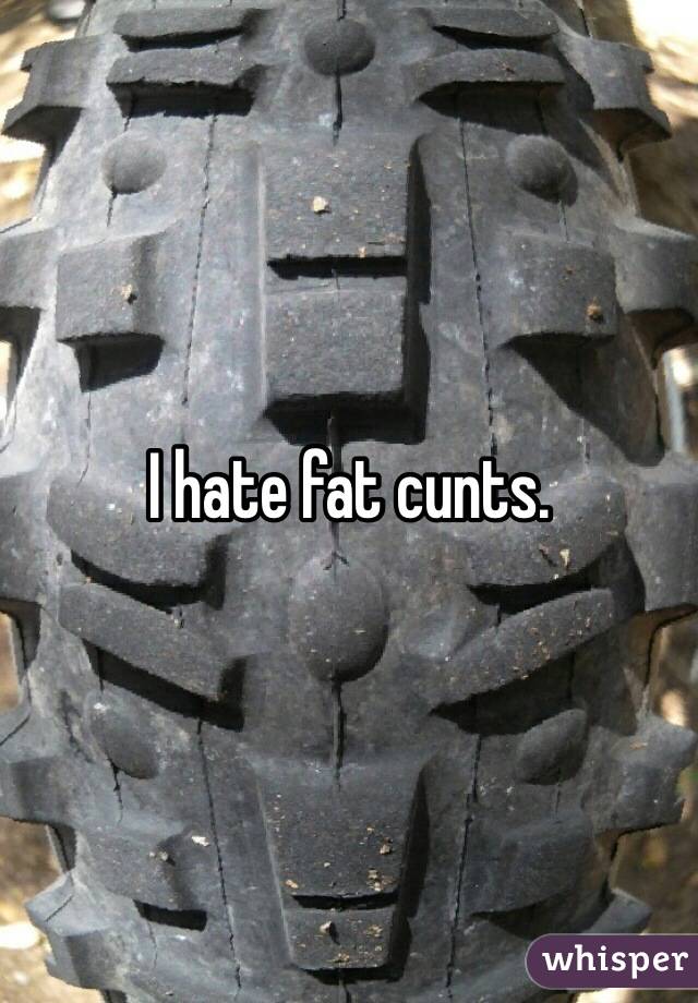 I hate fat cunts. 