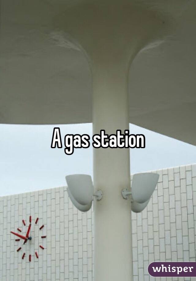 A gas station 