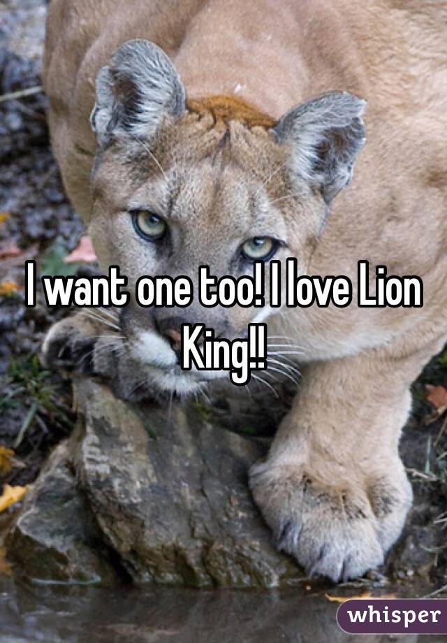 I want one too! I love Lion King!!