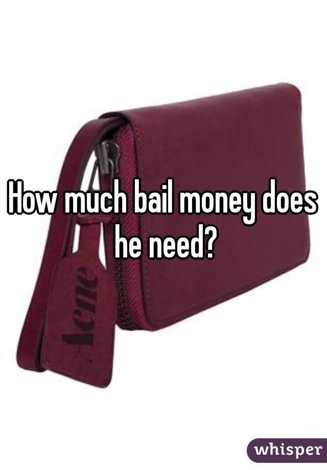 How much bail money does he need?