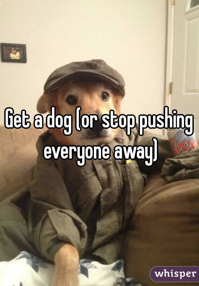 Get a dog (or stop pushing everyone away)