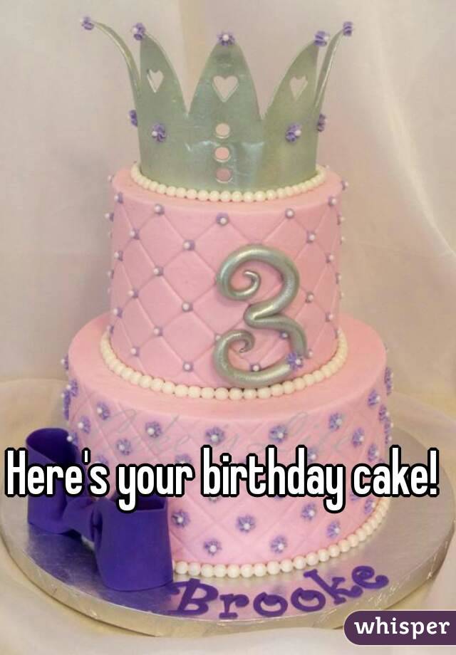 Here's your birthday cake! 