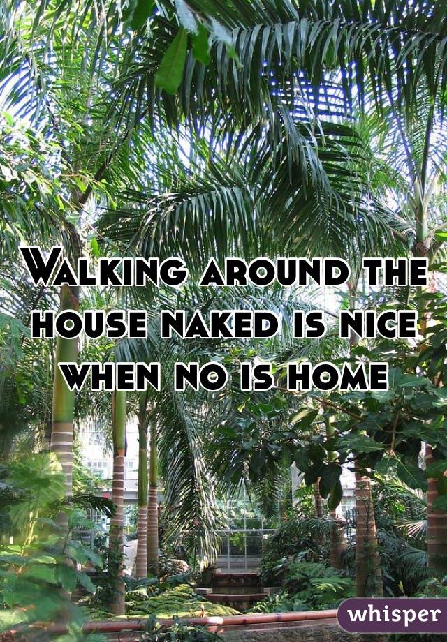 Walking around the house naked is nice when no is home