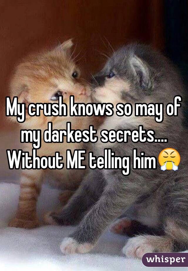 My crush knows so may of my darkest secrets.... Without ME telling him😤