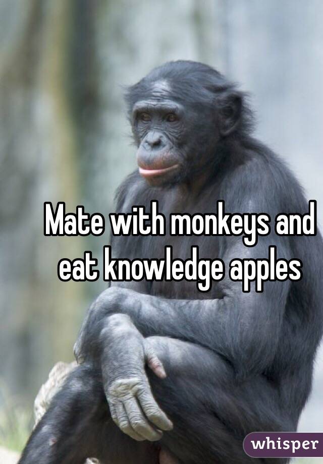 Mate with monkeys and eat knowledge apples