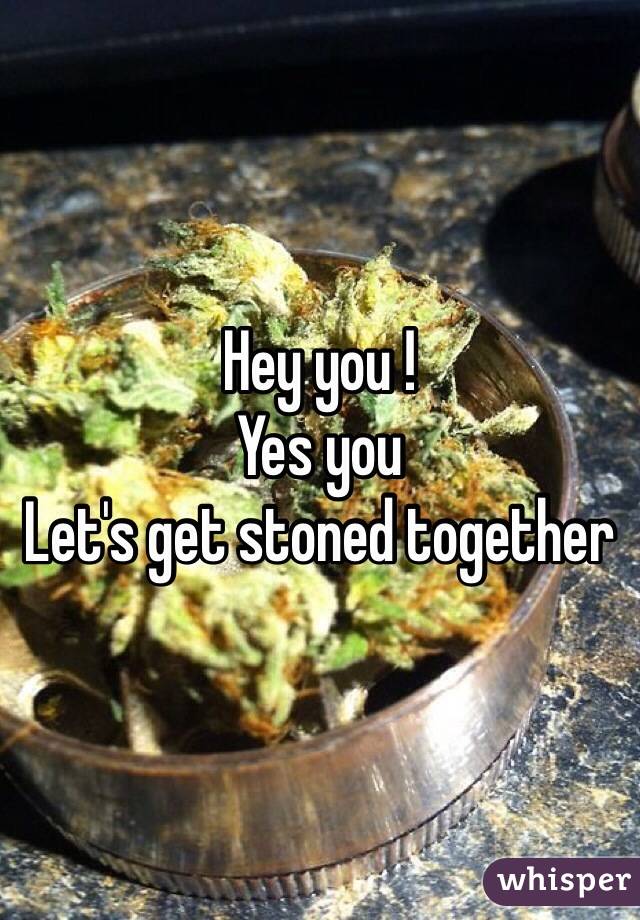 Hey you !
Yes you
Let's get stoned together 