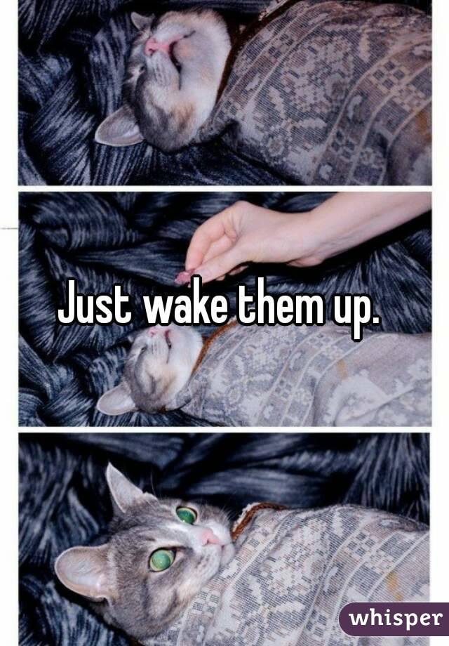 Just wake them up. 