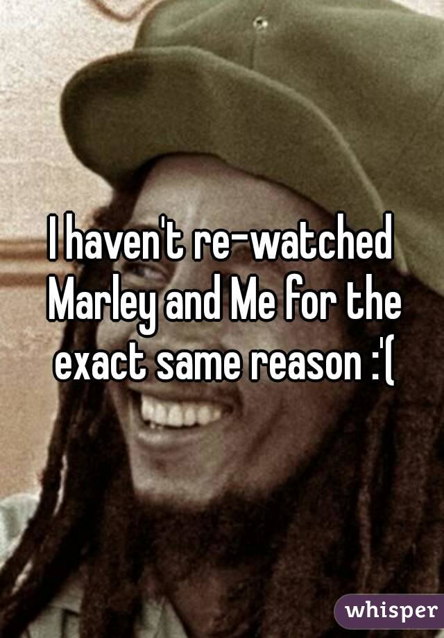 I haven't re-watched Marley and Me for the exact same reason :'(