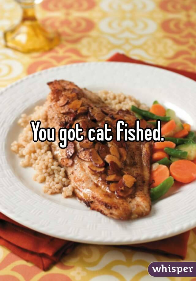 You got cat fished.