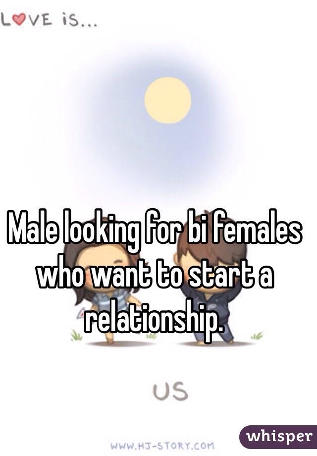 Male looking for bi females who want to start a relationship.