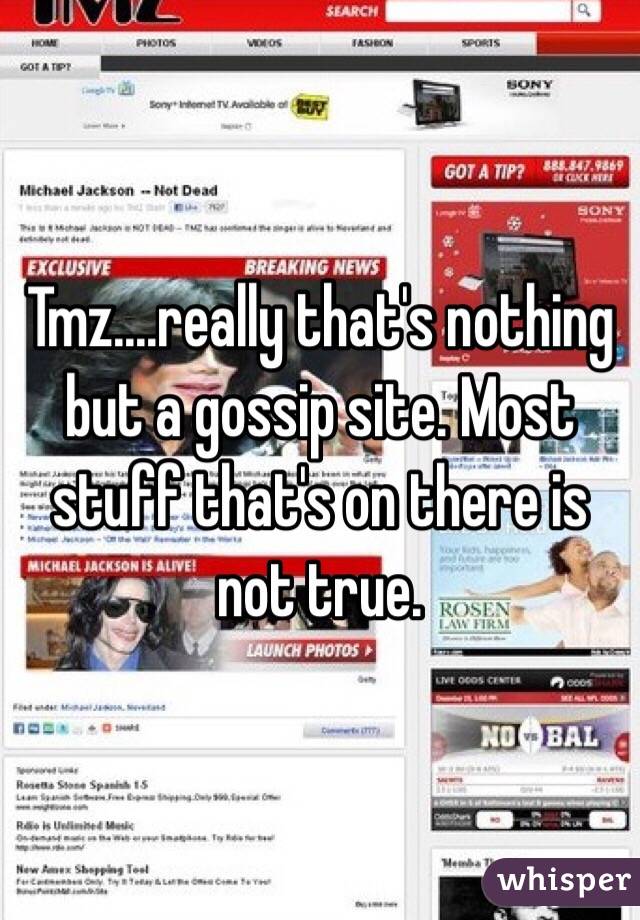 Tmz....really that's nothing but a gossip site. Most stuff that's on there is not true. 