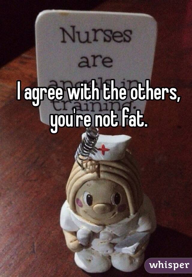 I agree with the others, you're not fat.