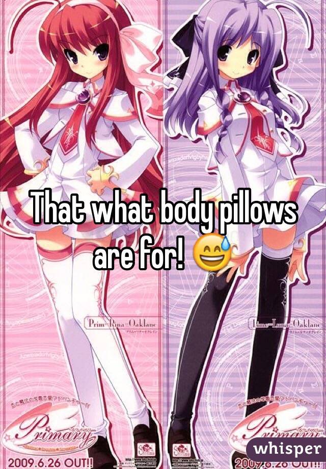That what body pillows are for! 😅