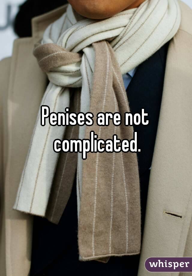 Penises are not complicated.