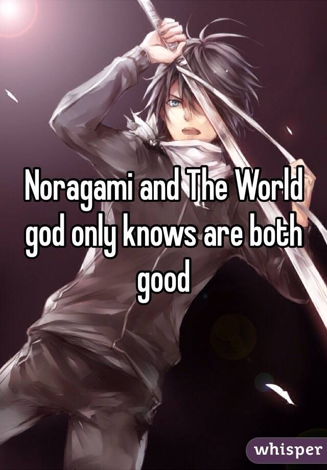 Noragami and The World god only knows are both good