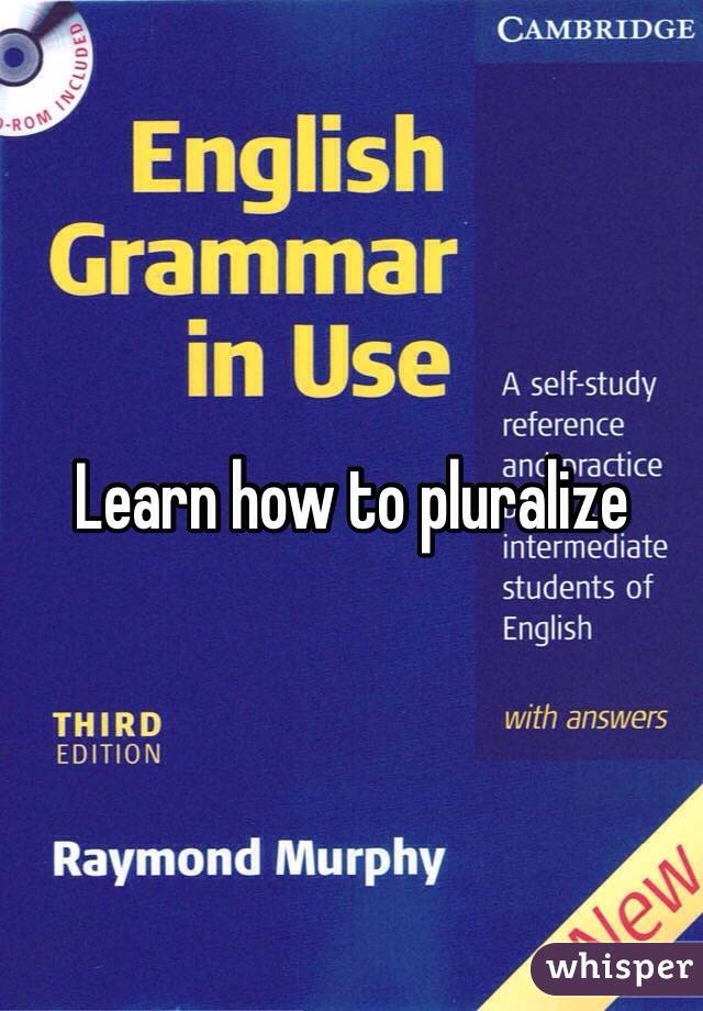 Learn how to pluralize