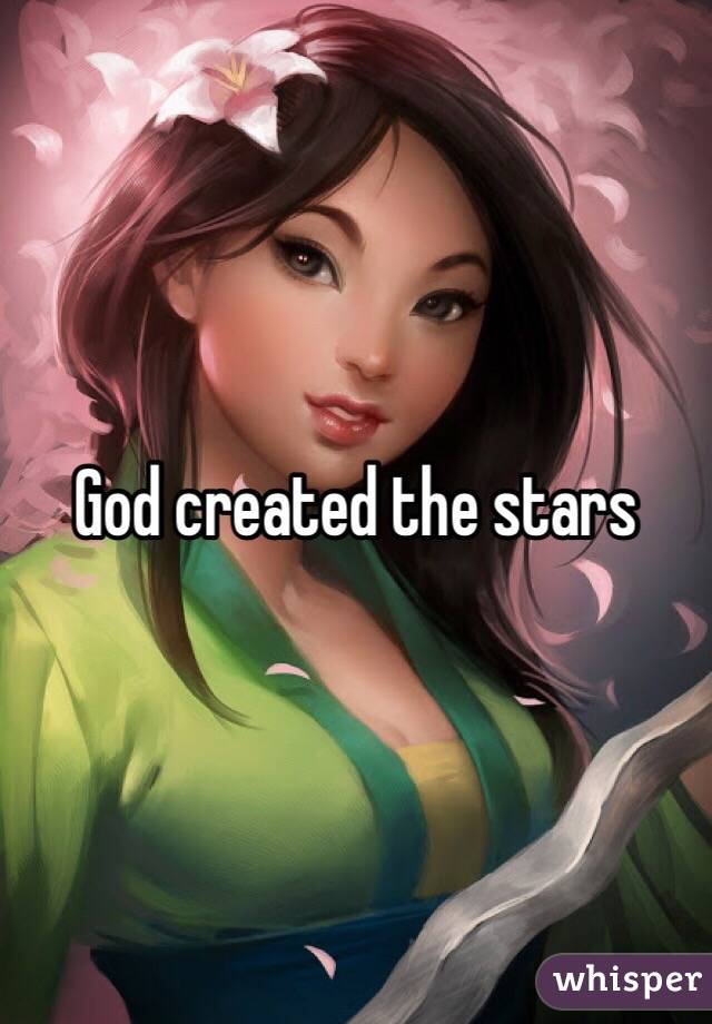 God created the stars