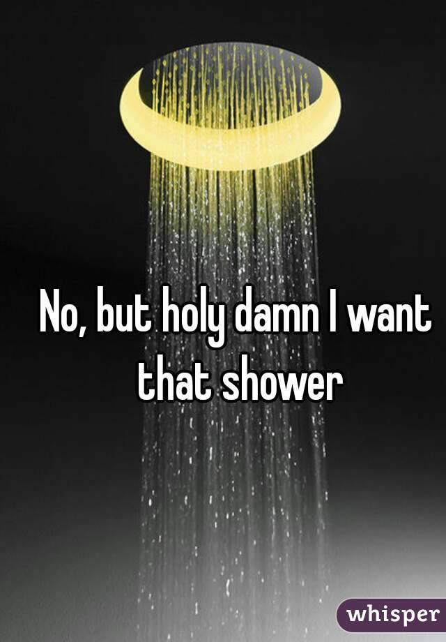 No, but holy damn I want that shower