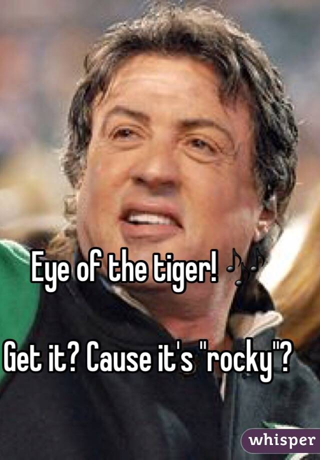 Eye of the tiger! 🎶

Get it? Cause it's "rocky"?