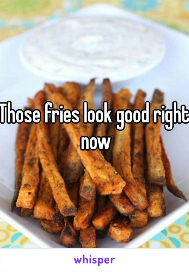 Those fries look good right now