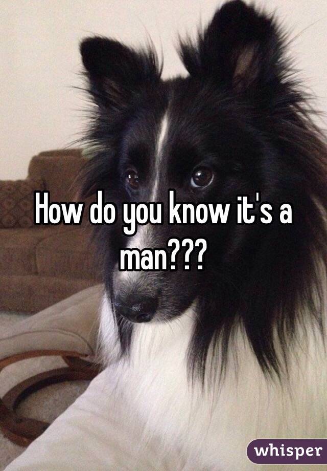 How do you know it's a man???