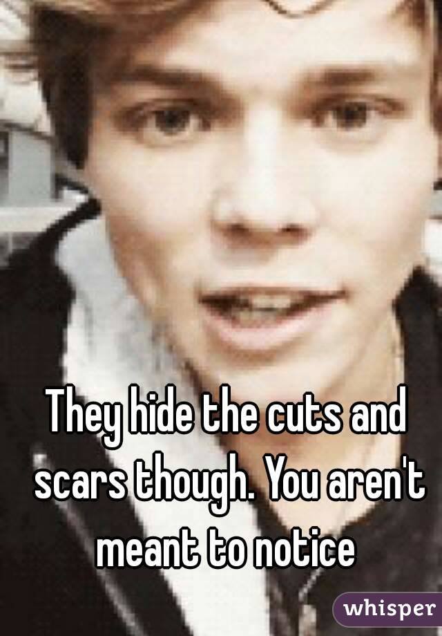 They hide the cuts and scars though. You aren't meant to notice 