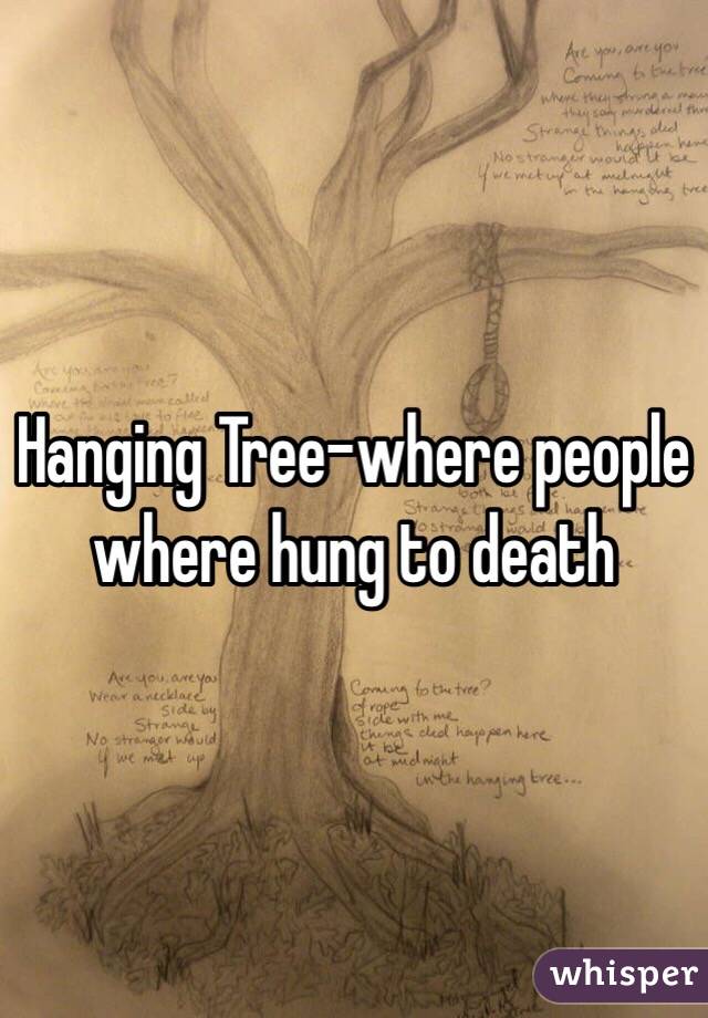 Hanging Tree-where people where hung to death 