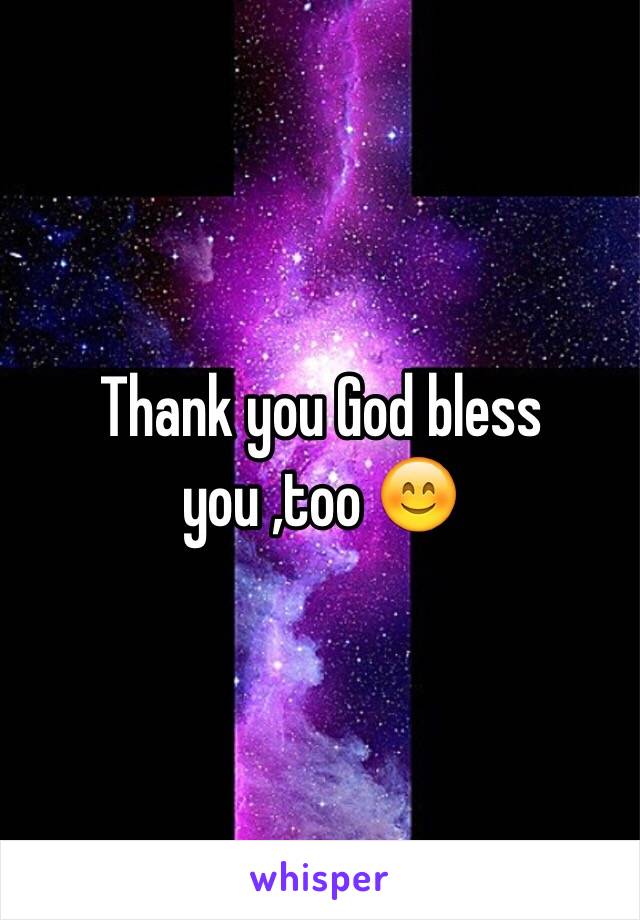 Thank you God bless you ,too 😊