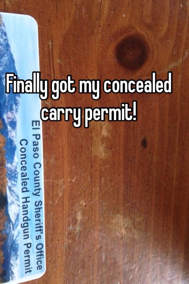 Finally got my concealed carry permit!