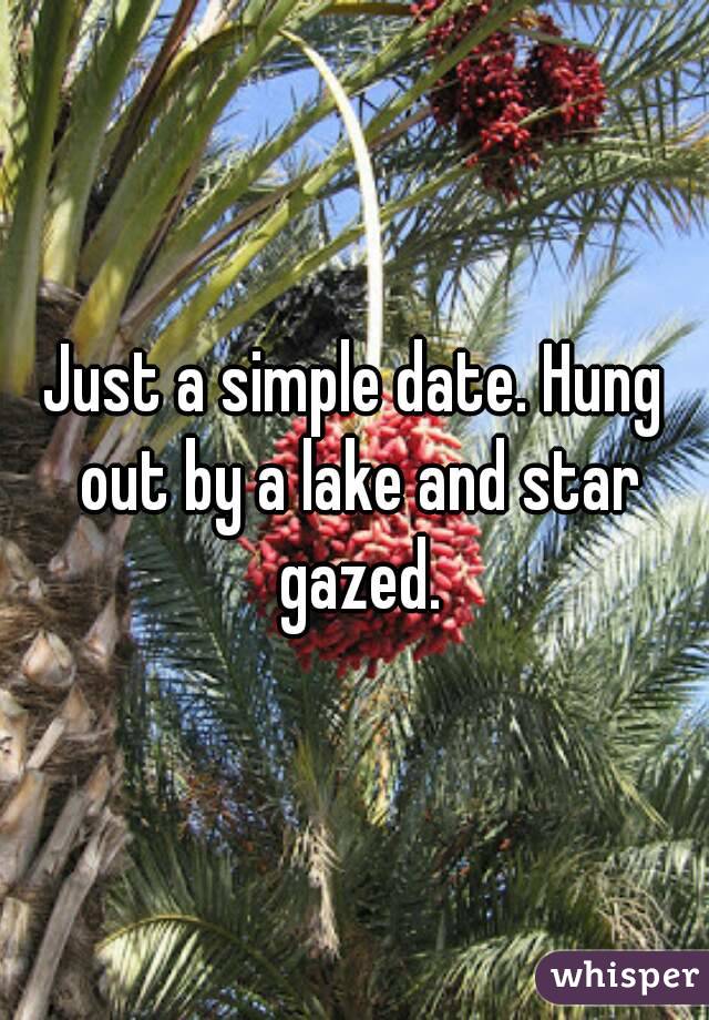 Just a simple date. Hung out by a lake and star gazed.