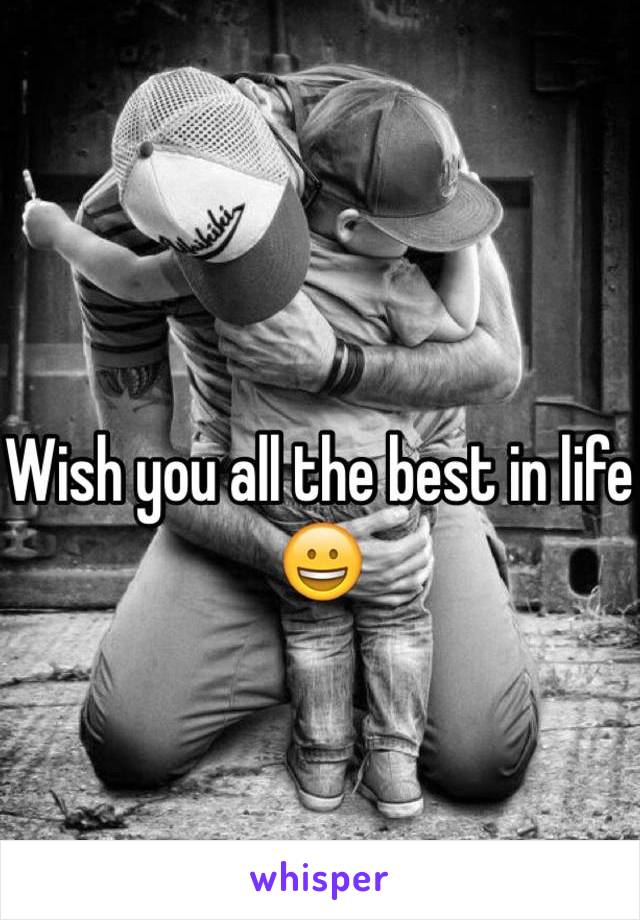 Wish you all the best in life 😀 