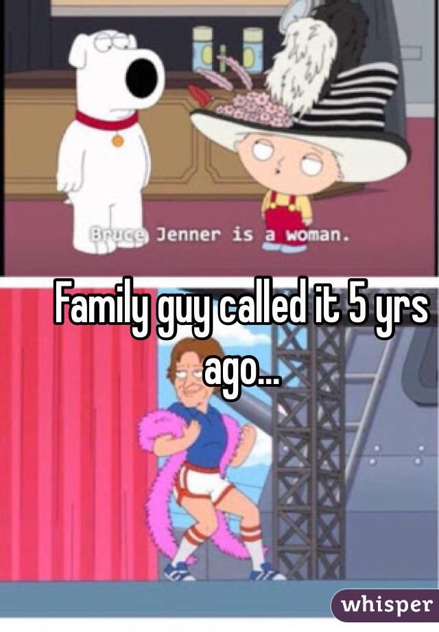Family guy called it 5 yrs ago...