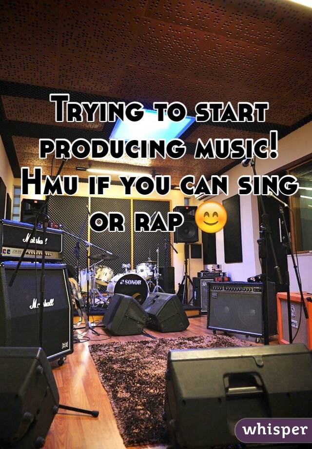 Trying to start producing music!
Hmu if you can sing or rap 😊