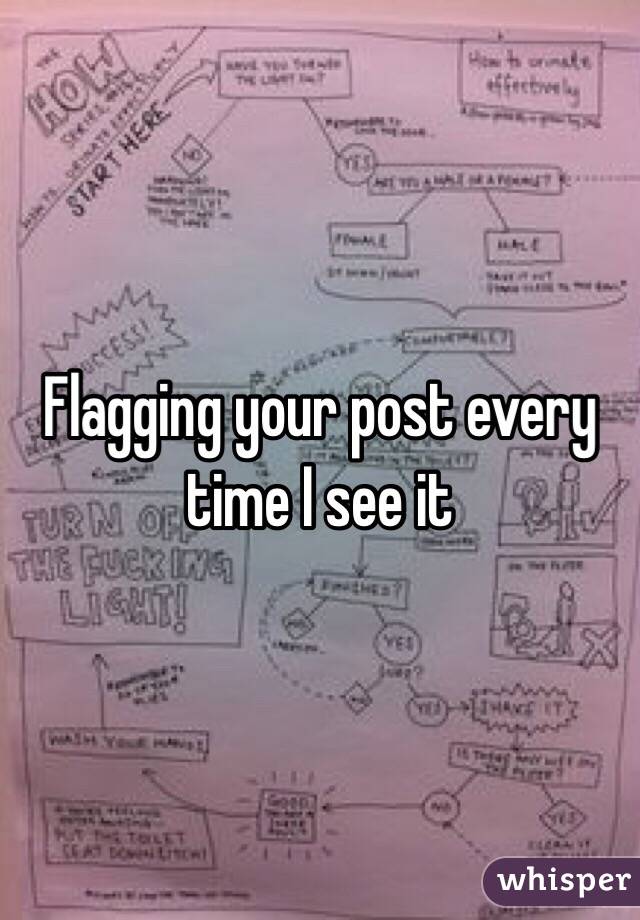 Flagging your post every time I see it 