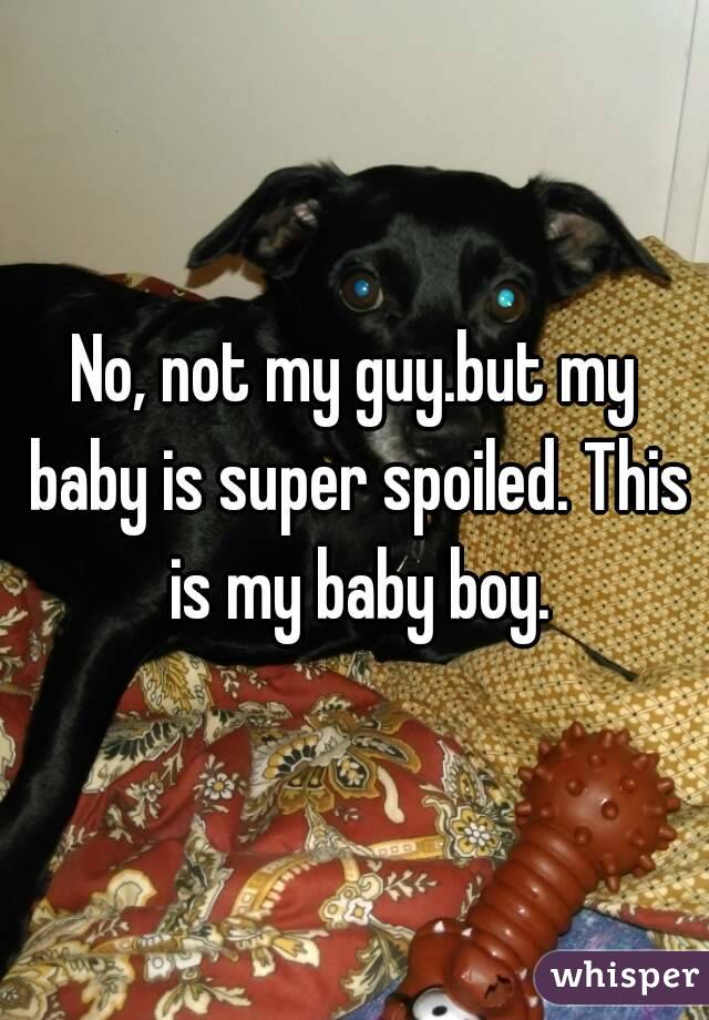 No, not my guy.but my baby is super spoiled. This is my baby boy.