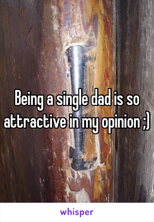 Being a single dad is so attractive in my opinion ;) 