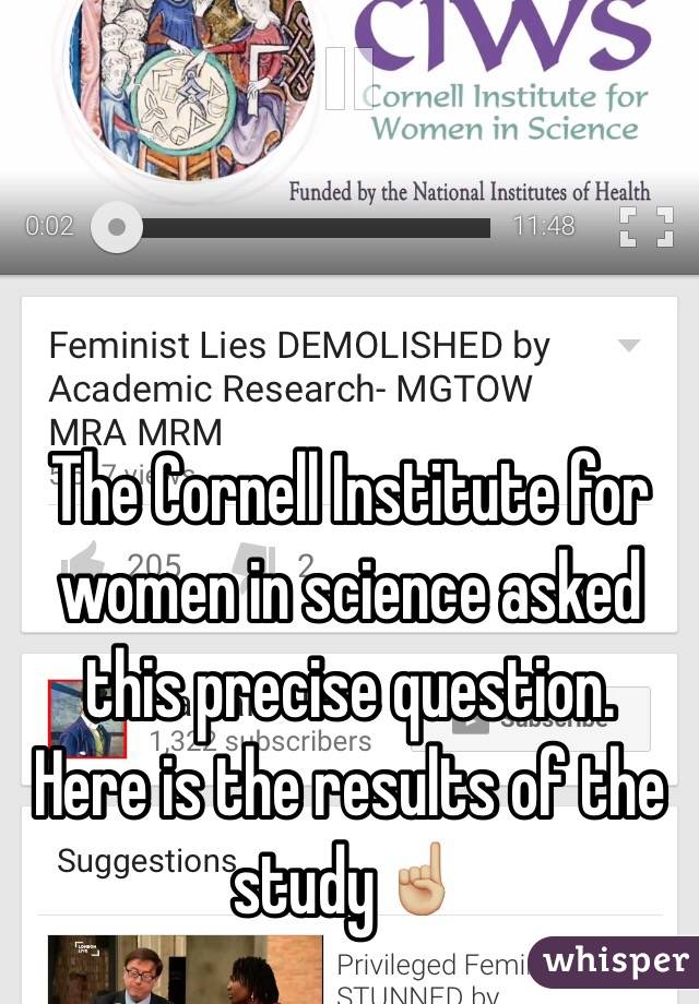 The Cornell Institute for women in science asked this precise question.  Here is the results of the study☝🏼️