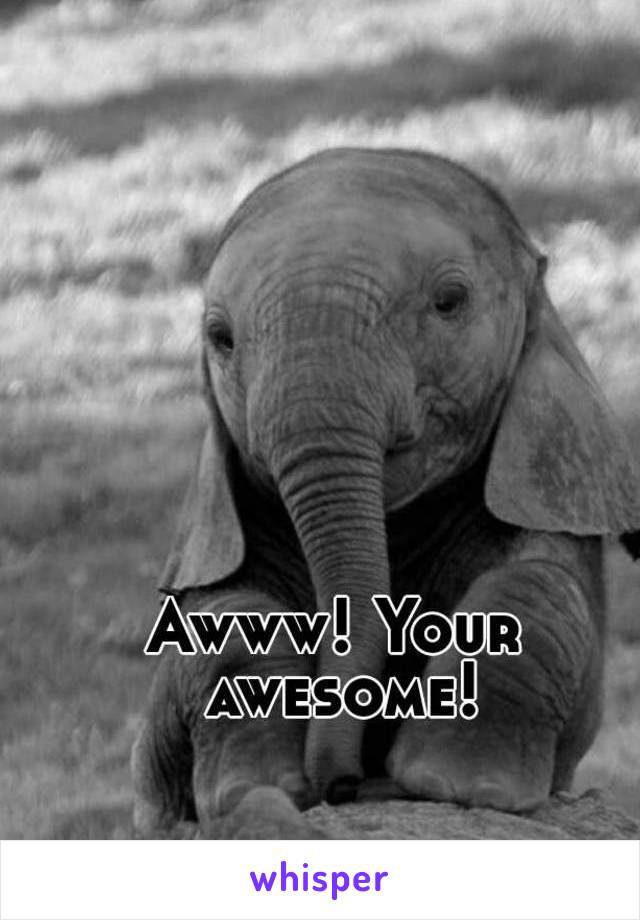 Awww! Your awesome!