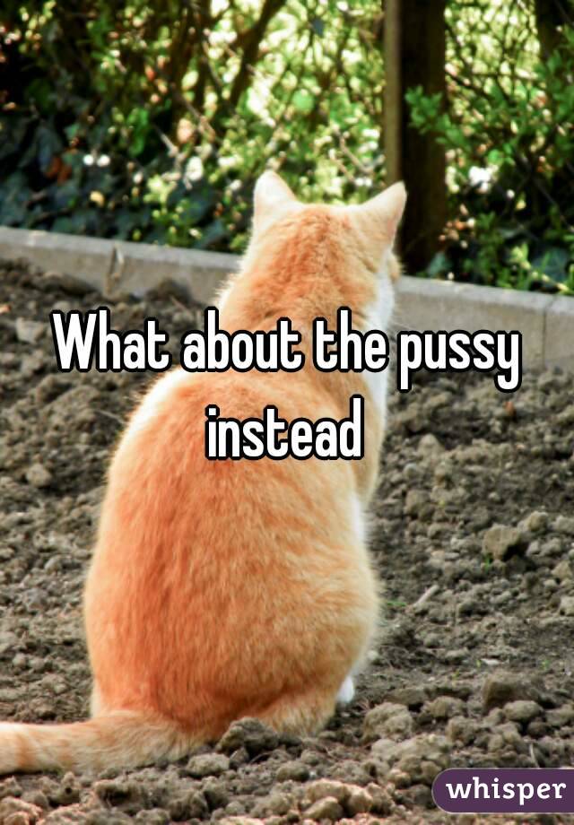 What about the pussy instead 