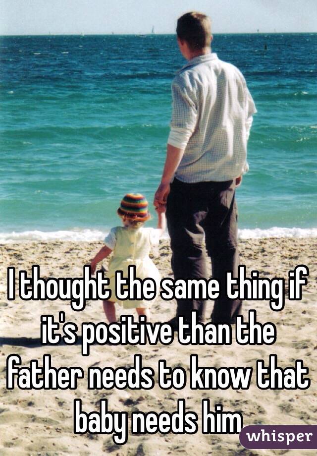I thought the same thing if it's positive than the father needs to know that baby needs him 