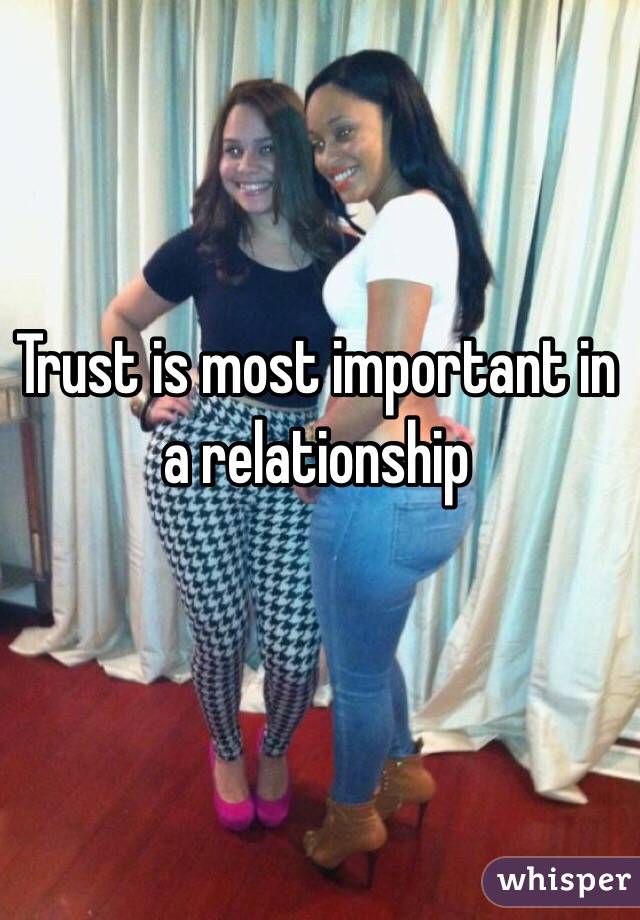 Trust is most important in a relationship 