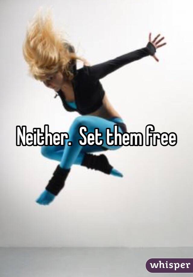 Neither.  Set them free 