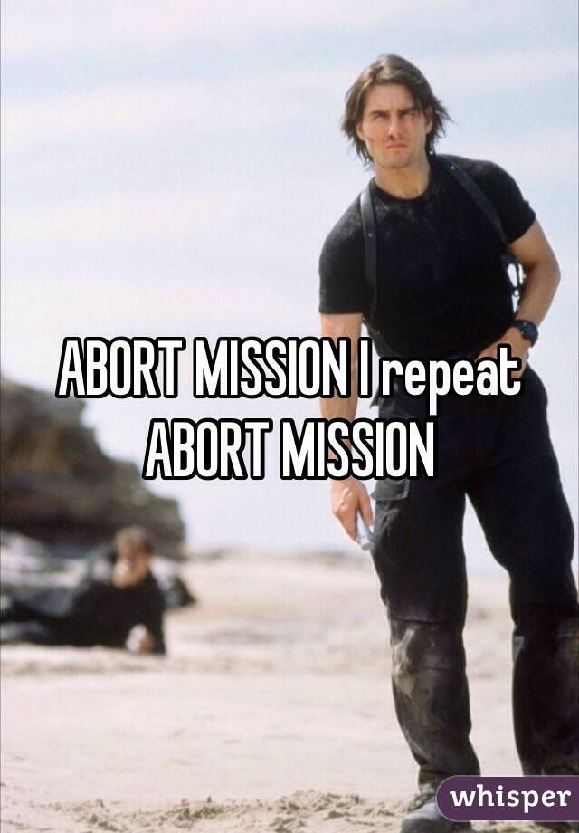 ABORT MISSION I repeat ABORT MISSION 
