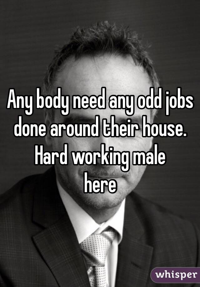 Any body need any odd jobs done around their house.
Hard working male 
here