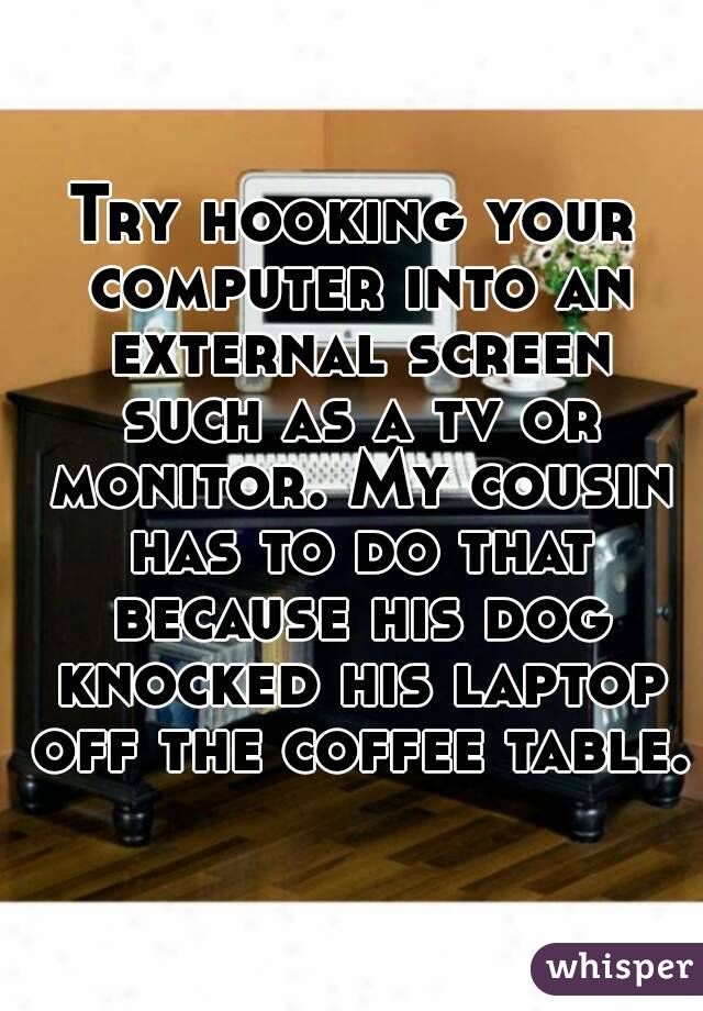 Try hooking your computer into an external screen such as a tv or monitor. My cousin has to do that because his dog knocked his laptop off the coffee table.